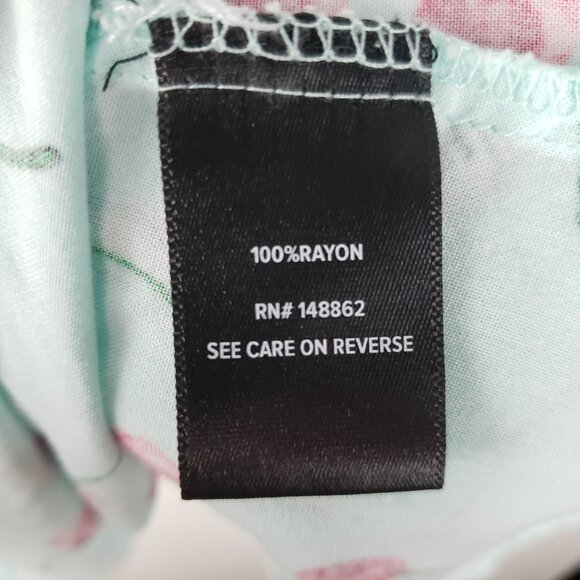 Torrid Retro Chic Midi Challis Pull On Skirt Aqua Cherry Print App. 2X SEE DESC - Picture 10 of 12